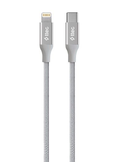  Ttec (2DK41G) AlumiCable USB-C - Lightning 1.5, Silver -  1