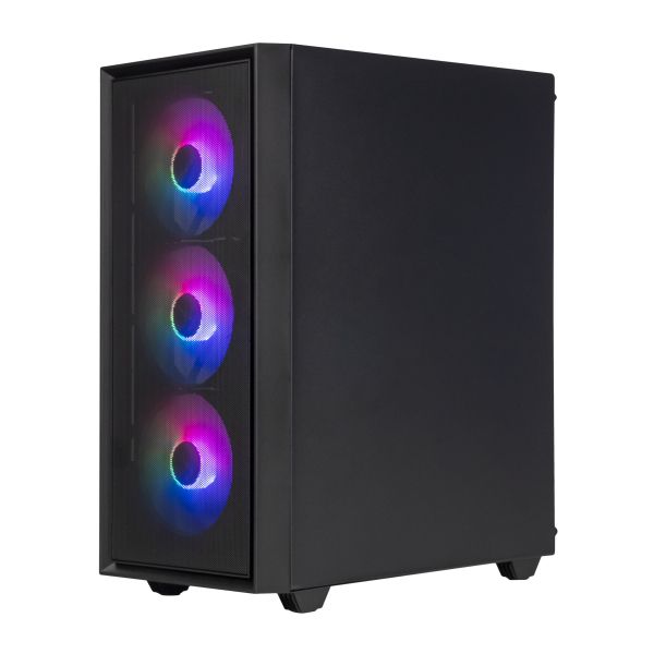  Prologix E107 Tempered Glass 1xUSB2.0, 2xUSB3.0, Black,   -  3