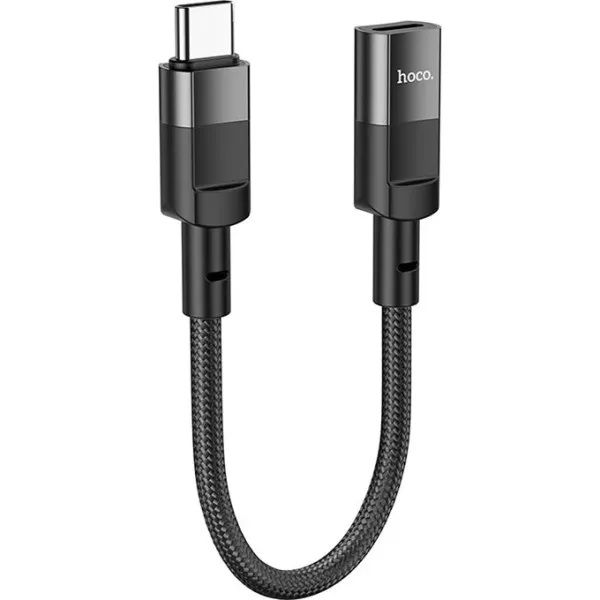  Hoco U107 USB-C - Lightning (M/F), 0.1 , Black (U107CLB) -  2