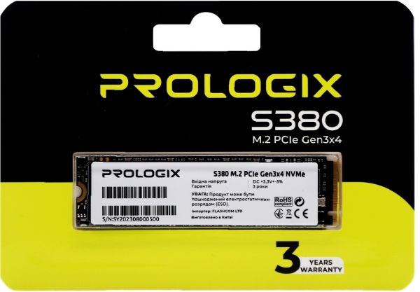 ����������� SSD  512GB Prologix S380 M.2 2280 PCIe 3.0 x4 NVMe TLC (PRO512GS380) - �������� 4