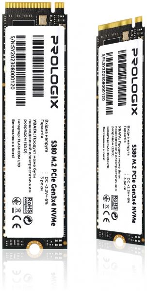 ����������� SSD  256GB Prologix S380 M.2 2280 PCIe 3.0 x4 NVMe TLC (PRO256GS380) - �������� 3