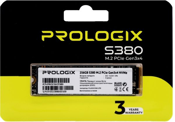 ����������� SSD  256GB Prologix S380 M.2 2280 PCIe 3.0 x4 NVMe TLC (PRO256GS380) - �������� 4