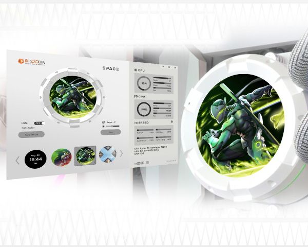 ������� �������� ���������� ID-Cooling Space LCD SL360 White - �������� 7