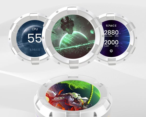 ������� �������� ���������� ID-Cooling Space LCD SL360 White - �������� 8