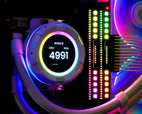 ������� �������� ���������� ID-Cooling Space LCD SL360 White - �������� 9