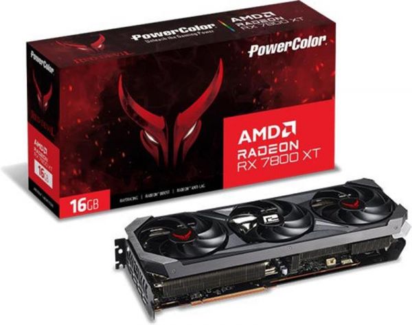 ³ AMD Radeon RX 7800 XT 16GB GDDR6 Red Devil PowerColor (RX 7800 XT 16G-E/OC) -  1