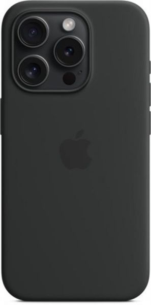 �����-�������� Apple Silicone Case with MagSafe ��� Apple iPhone 15 Pro Black (MT1A3) - �������� 3