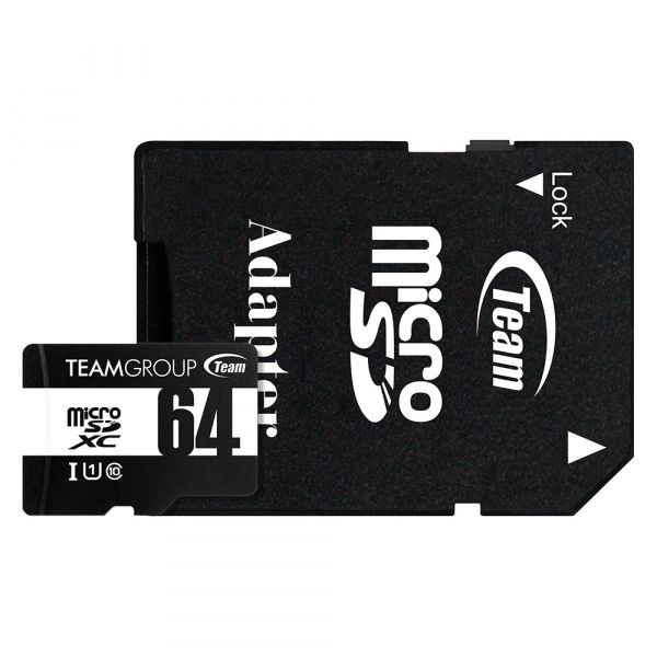 ����� ������ MicroSDHC  64GB UHS-I Class 10 Team Black + SD-adapter (TUSDX64GCL10U03) - �������� 1