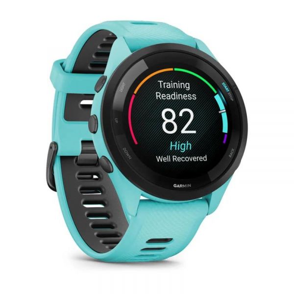 �����-���� Garmin Forerunner 265 Black Bezel with Aqua Case and Aqua/Black Silicone Band (010-02810-52) - �������� 2