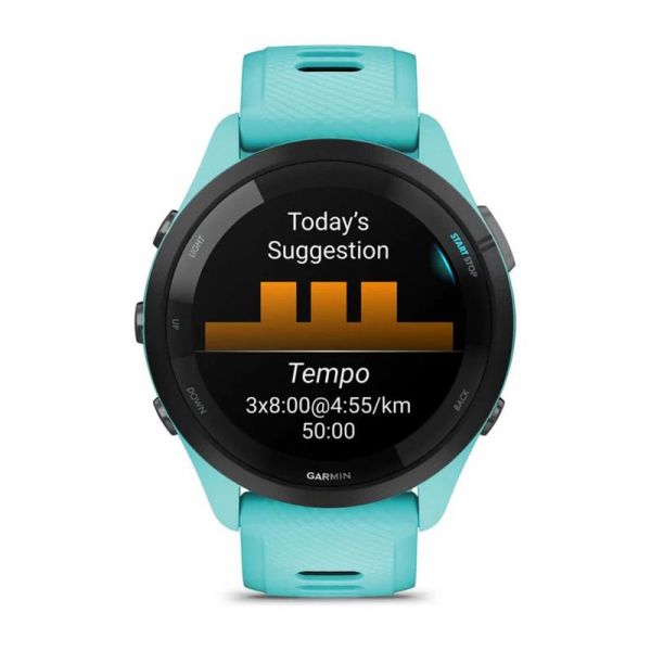 �����-���� Garmin Forerunner 265 Black Bezel with Aqua Case and Aqua/Black Silicone Band (010-02810-52) - �������� 3