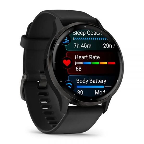 �����-�������� Garmin Venu 3 Slate Stainless Steel Bezel with Black Case and Silicone Band (010-02784-51) - �������� 3