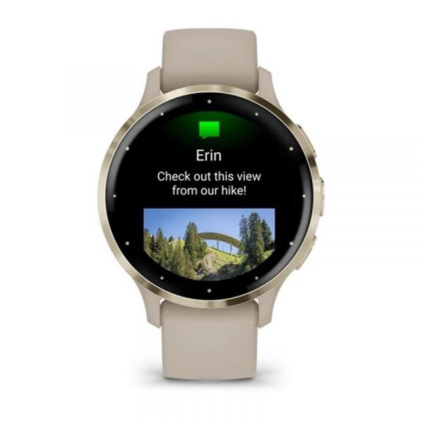 �����-���� Garmin Venu 3s Soft Gold Stainless Steel Bezel with French Gray Case and Silicone Band (010-02785-52) - �������� 4