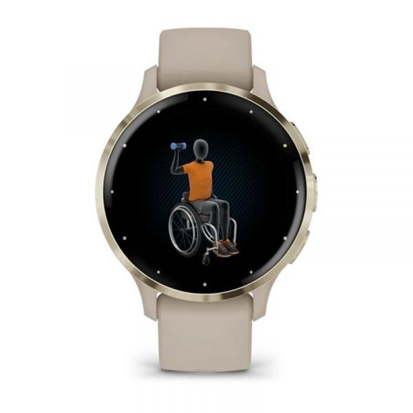 �����-���� Garmin Venu 3s Soft Gold Stainless Steel Bezel with French Gray Case and Silicone Band (010-02785-52) - �������� 6