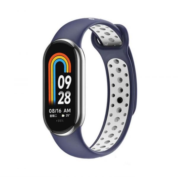 ������� BeCover Vents Style ��� Xiaomi Mi Smart Band 8 Blue-White (709419) - �������� 1