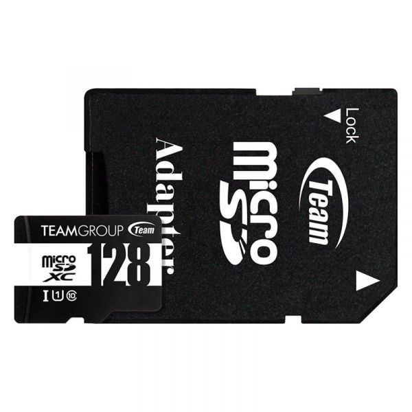 ����� ������ MicroSDHC 128GB UHS-I Class 10 Team Black + SD-adapter (TUSDX128GCL10U03) - �������� 1