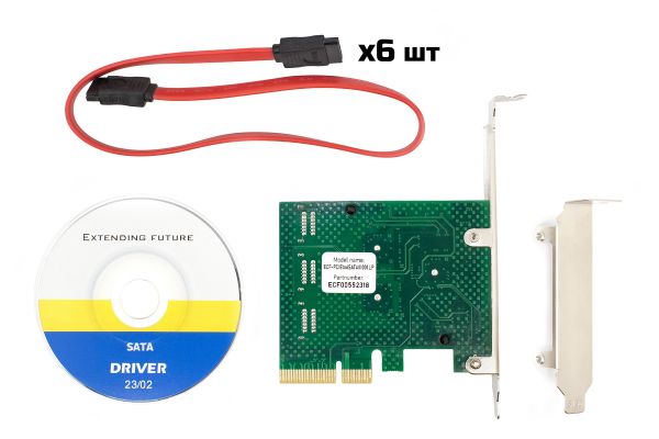 ���������� Frime (ECF-PCIEto6SATAIII001.LP) PCI-Ex4-6xSata III, ASM1062+ASM1092 - �������� 1