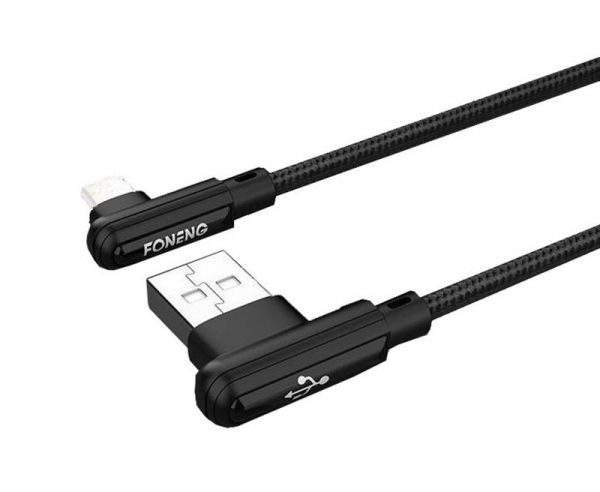 ������ Foneng X70 90-degree Angle Gaming Cable (3A) USB - USB-C 1� Black (X70-CA-DAG-TC) - �������� 1