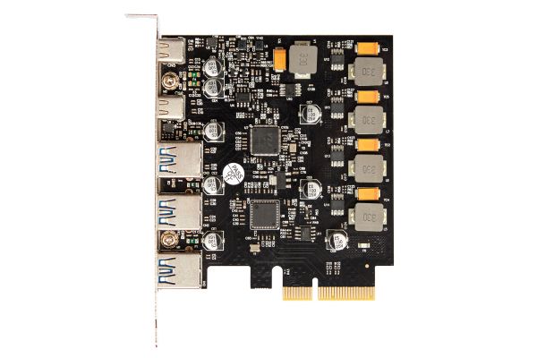   Frime PCI-E to USB3.2 Gen2 TYPE-A+C (3+2 ) ASM3142+VL820 (ECF-PCIEtoUSB012) -  1