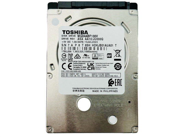  HDD SATA 1.0TB Toshiba MQ04AB 5400rpm 128MB (MQ04ABF100V)_Refurbished -  1
