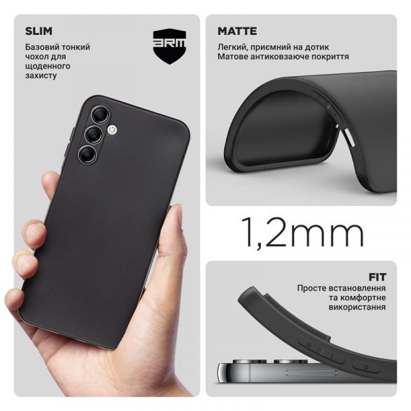 �����-�������� Armorstandart Matte Slim Fit ��� Samsung Galaxy A14 SM-A145/A14 5G SM-A146 Camera cover Black (ARM73237) - �������� 3
