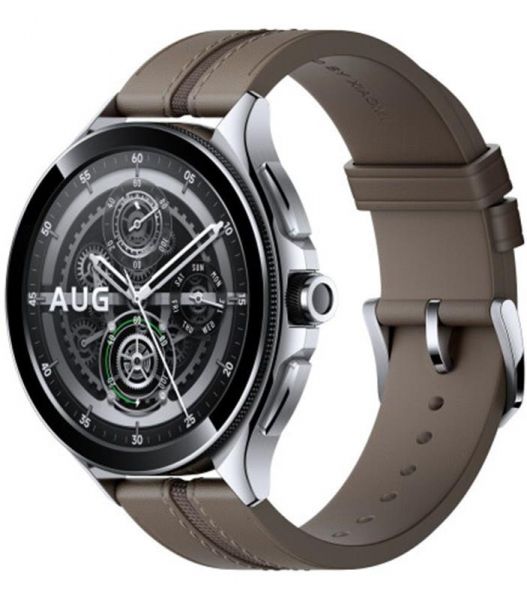 �����-�������� Xiaomi Watch 2 Pro Bluetooth Silver Case with Brown Leather Strap (BHR7216GL) - �������� 1
