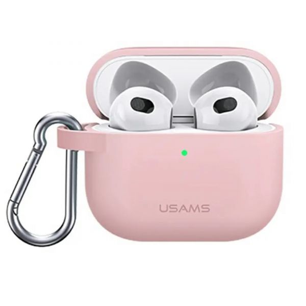  Usams US-BH741 Silicon  Apple AirPods 3 Pink (BH741AP03) -  1
