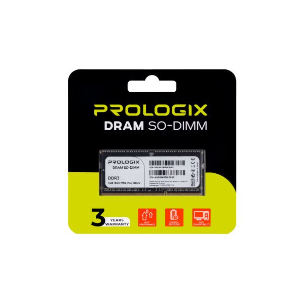   SO-DIMM DDR3 4GB/1600 Prologix (PRO4GB1600D3S) -  1