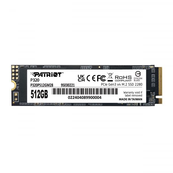 ���������� SSD  512GB Patriot P320 M.2 2280 PCIe 3.0 x4 NVMe TLC (P320P512GM28) - �������� 1