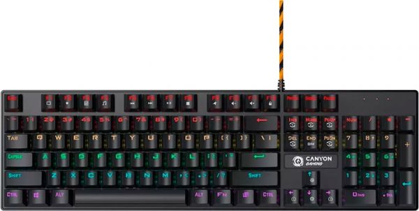 ���������� Canyon Deimos GK-4 Rainbow LED ENG/UKR USB Black (CND-SKB4-US) - �������� 1