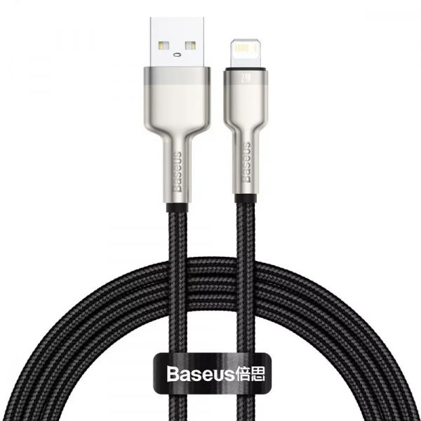 ������ Baseus Cafule Metal USB-Lightning, 2.4A, 1� Black (6953156202245) - �������� 1