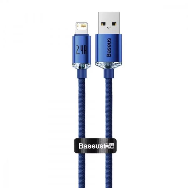 ������ Baseus Crystal Shine USB-Lightning, 2.4A, 1.2� Blue (6932172602697) - �������� 1