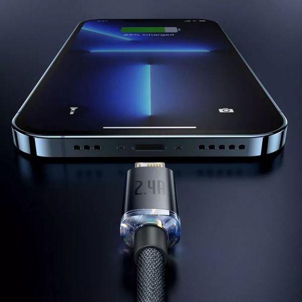 ������ Baseus Crystal Shine USB-Lightning, 2.4A, 1.2� Blue (6932172602697) - �������� 3