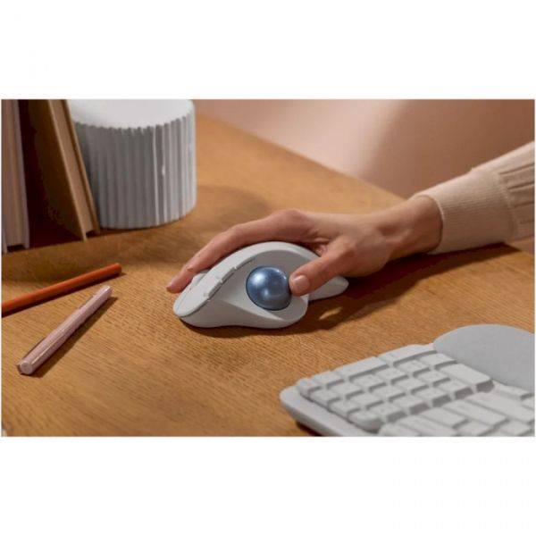���� ������������ Logitech Ergo M575S Off-White + Blue Ball (910-007030) - �������� 8