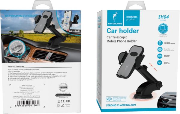 ��������� ��� ��������� SkyDolphin SH04 Car Telescopic Mobile Holder Black (SDAT-000088) - �������� 2