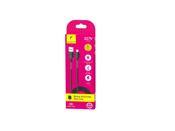 ������ SkyDolphin S27V Spring Anti-Brake USB - micro USB (M/M), 1 �, Black (SDUSB-000613) - �������� 2