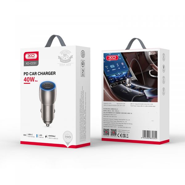    XO CC51 (2USB-C, 3) PD Tranish (CC51.tranish) -  2