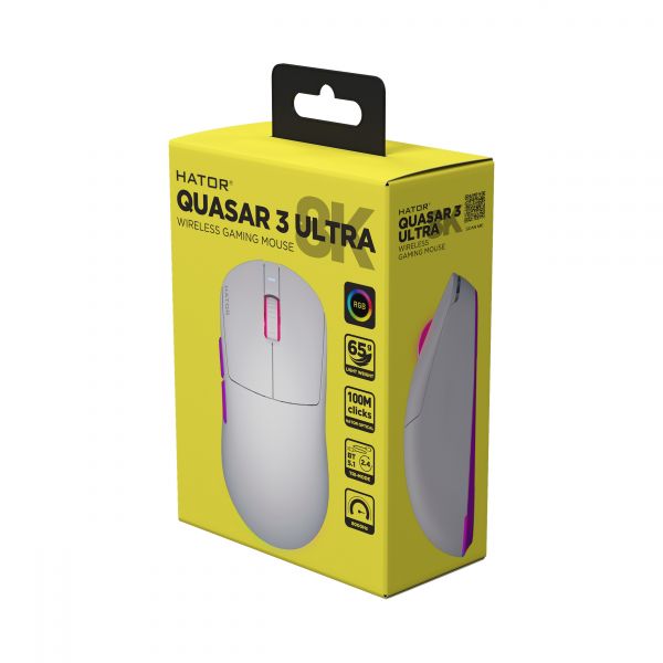 ���� ������������ Hator Quasar 3 Ultra 8K Wireless White (HTM771) - �������� 8