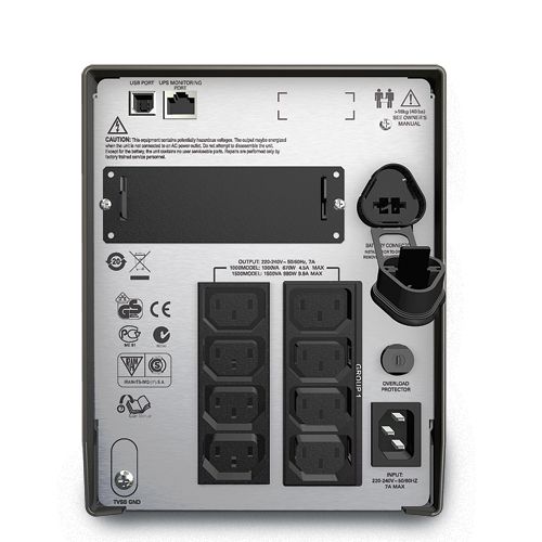 ��� APC Smart-UPS 1500VA LCD, Lin.int., AVR, 8 � IEC, SmartSlot, USB, RJ-45, ������ (SMT 1500I) - �������� 2