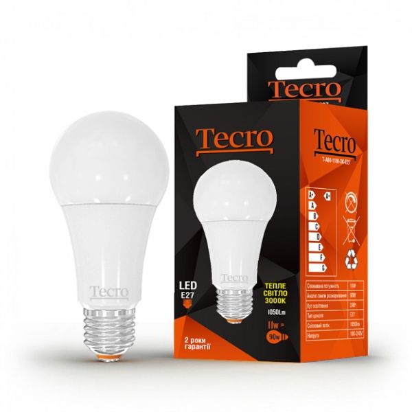 ����� LED Tecro T-A60-11W-3K-E27 11W 3000K E27 - �������� 1