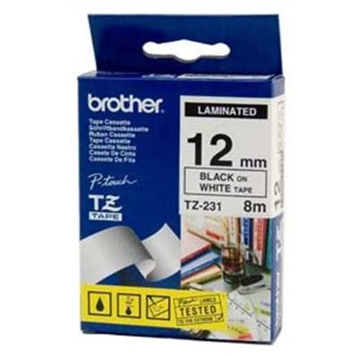 ������ Brother (TZE231) 12mm*8m ���������, Black-on-White - �������� 1