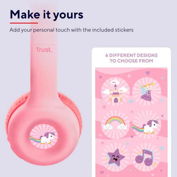 Bluetooth-��������� Trust On-ear Nouna Kids, Wireless Pink (25274) - �������� 14