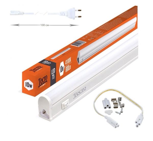 ��������� LED, Tecro T5, 10W, 4100K, White, 800Lm, 300, IP65, ������� 900�� (TL-T5-10W-4.1K) - �������� 1