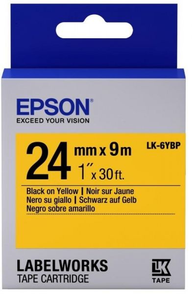  Epson LK6YBP Pastel Black/Yellow 24mm/9m (C53S656005) -  1