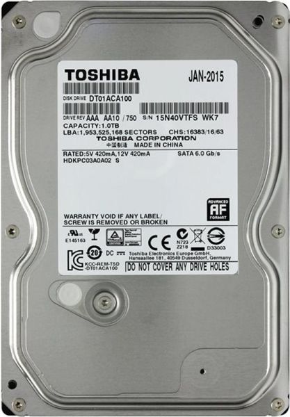���������� HDD SATA 1.0TB TOSHIBA 7200rpm 32MB (DT01ACA100)_Refurbished - �������� 1