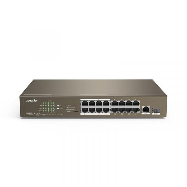 ���������� TENDA TEF1118P-16-150W (16xFE PoE, 1xGE/SFP, 135�� max) - �������� 1