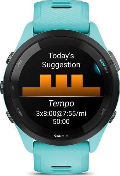 �����-���� Garmin Forerunner 265 Black Bezel with Aqua Case and Aqua/Black Silicone Band (010-02810-12) - �������� 8