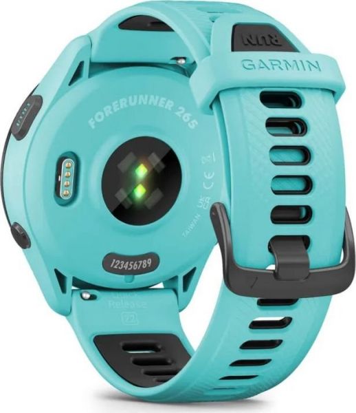 �����-���� Garmin Forerunner 265 Black Bezel with Aqua Case and Aqua/Black Silicone Band (010-02810-12) - �������� 1
