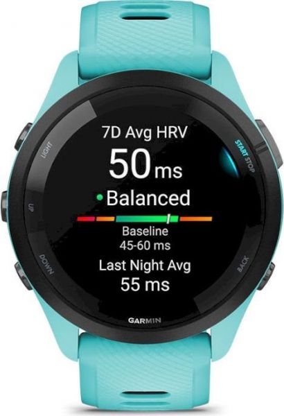 �����-���� Garmin Forerunner 265 Black Bezel with Aqua Case and Aqua/Black Silicone Band (010-02810-12) - �������� 5