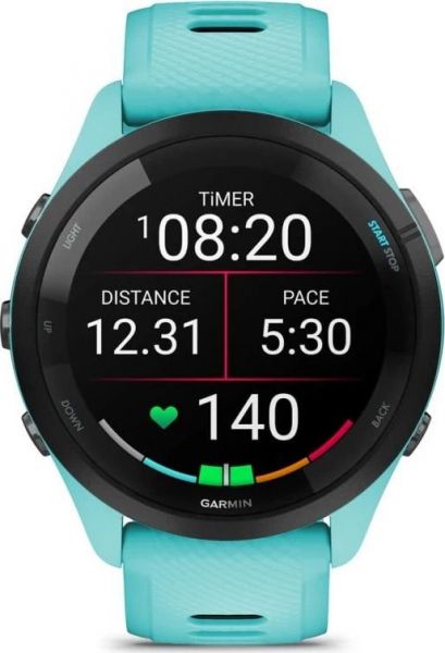 �����-���� Garmin Forerunner 265 Black Bezel with Aqua Case and Aqua/Black Silicone Band (010-02810-12) - �������� 3