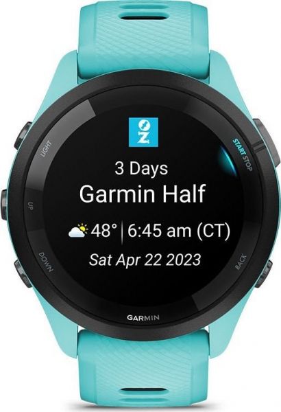 �����-���� Garmin Forerunner 265 Black Bezel with Aqua Case and Aqua/Black Silicone Band (010-02810-12) - �������� 7